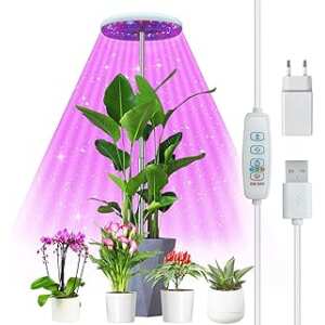 Pflanzenlampe LED Vollspektrum, EWEIMA Pflanzenlicht Ringlicht-Kopf 72 LEDs Höhenverstellbares