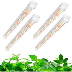 Wolezek Pflanzenlampe LED, T8 4 Pack Pflanzenlampe Led Vollspektrum